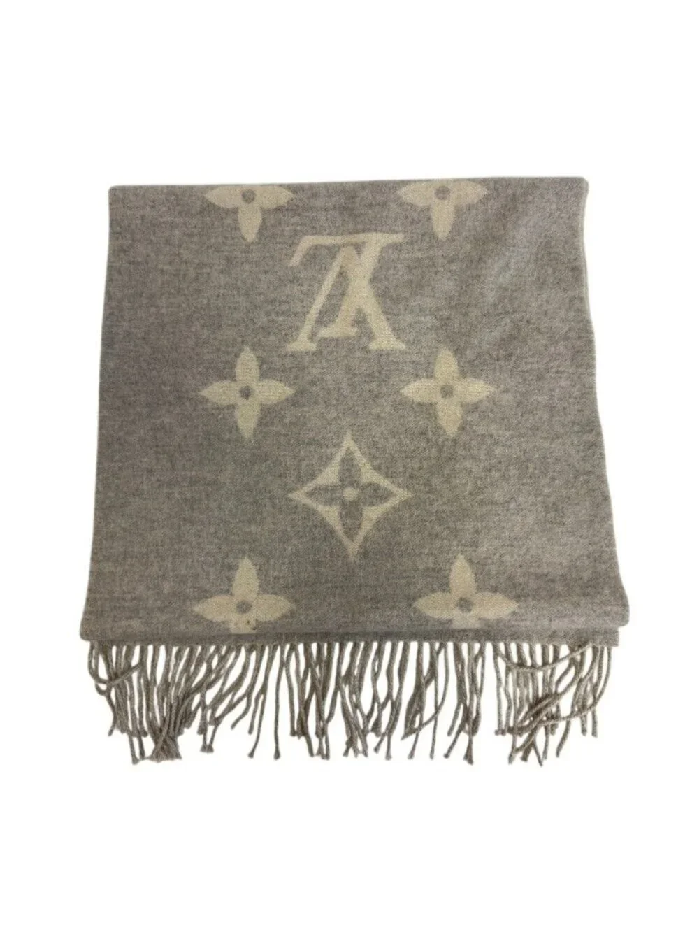 Louis Vuitton Echarpe Reykjavik Cashmere Scarf Gray